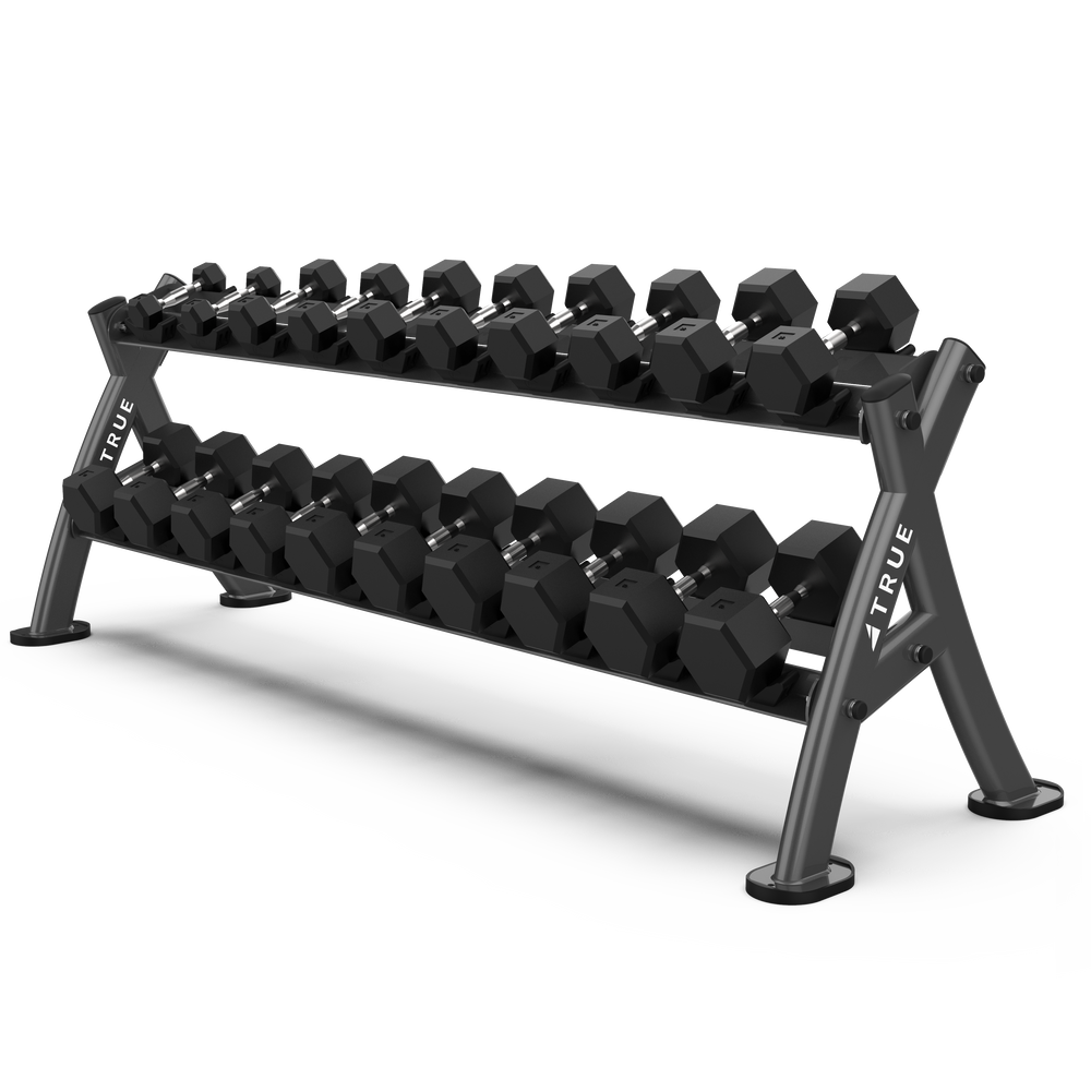 True Fitness XFW 20 Pair Dumbbell Rack Charcoal